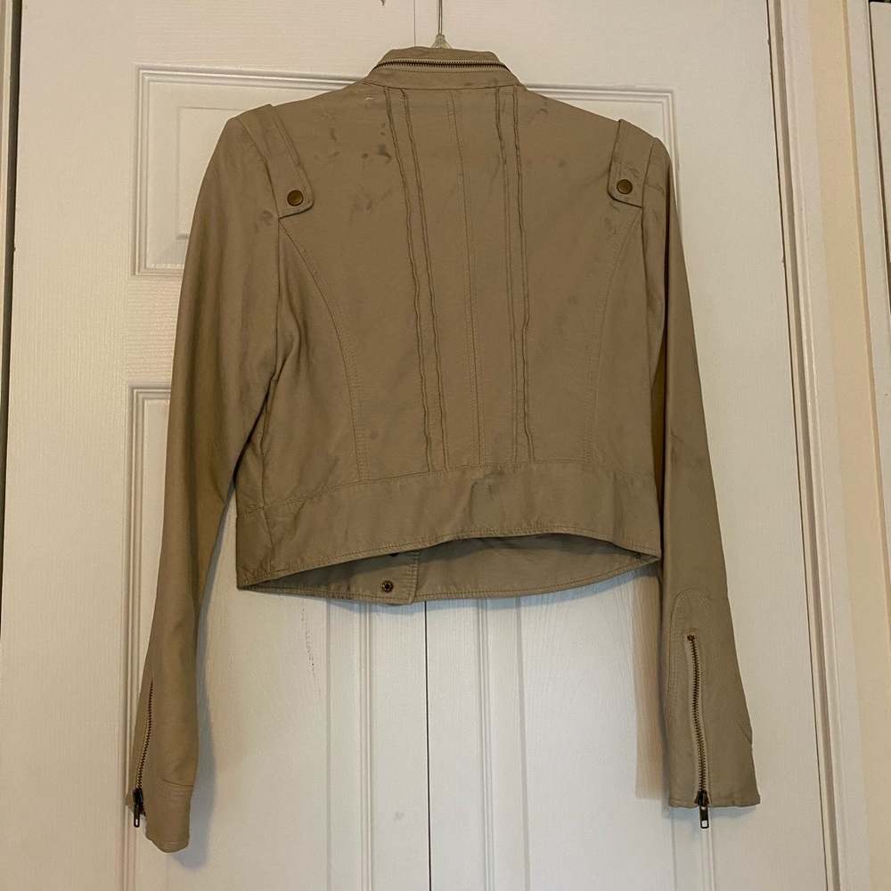 Tan Leather Jacket - Picture 2 of 4